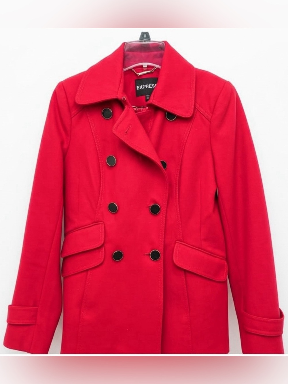 Express Adorable Red Peacoat - Small